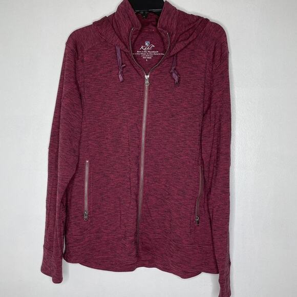 Kuhl Jackets & Blazers - Kuhl Full Zip Hoodie Womens Large Heathered Stretch Outdoor Jacket Pockets